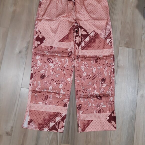 Floral Patchwork Women's Pajama Pants - Picture 2 of 4